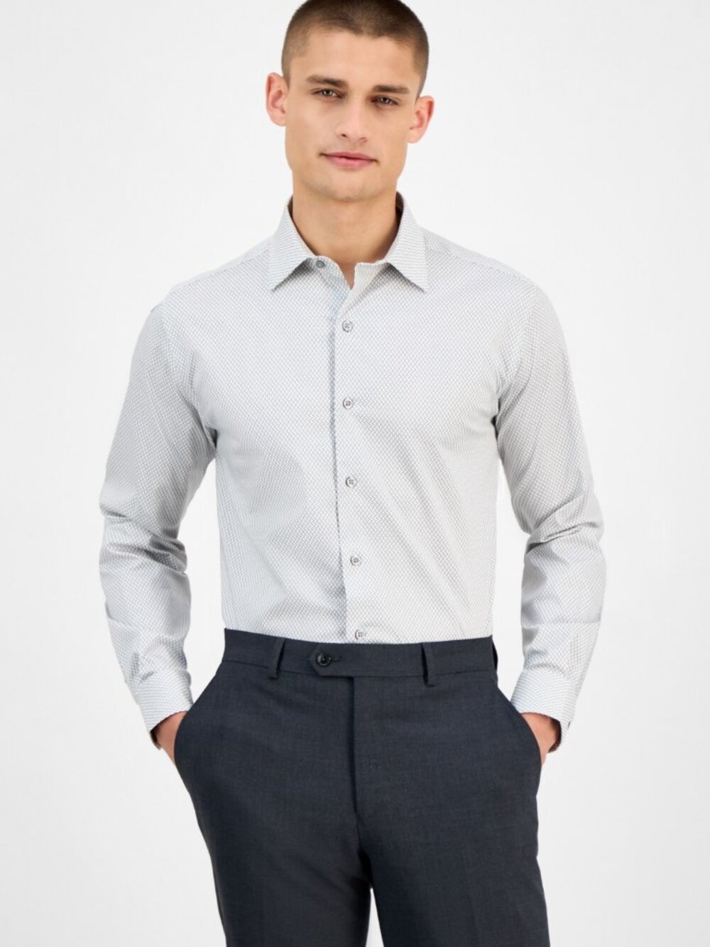 Alfani Men's Slim-Fit Temperature Regulating Dress Shirt, Macy's  NWT